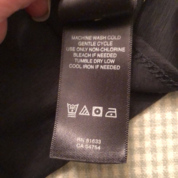 KENNETH COLE NEW YORK PATTERNED STRIPED SEMI-SHEER LONGER BACK SCOOP NECK - #366 - Picture 8 of 10